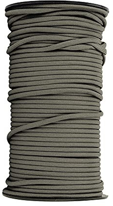 Corde Polyvalente 100m Robustes Paracorde Armée Corde de Survie Rouleau de Corde de Parachute 9 Brins Polypropylène et Polyester - 100M pour Camping Randonnée(Kaki)