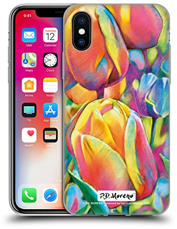Head Case Designs Licenciado Oficialmente P.D. Moreno Tulipanes Diseño Surtido Carcasa de Gel de Silicona Compatible con Apple iPhone X/iPhone XS