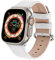 Fullmosa kompatibel mit Apple Watch Armband Ultra2/Ultra 49mm 45mm 44mm 40mm 41mm 42mm 38mm, Lederarmband Ersatzband für Damen Herren, Klassische Leder Armbänder für iWatch 9/8/7/6/SE/5/4/3/2/1