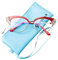 SOOLALA Ladies Reading Computer Glasses Rhinestones Blue Light Blocking Lens Eyeglasses Frame, Red, +2.0