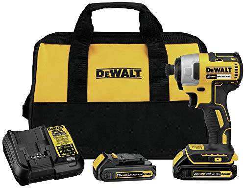 DEWALT 20V MAX* Cordless Impact Driver Kit, Brushless, 1/4-inch (DCF787C2)