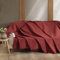 Milam London Burgundy Throw Blanket | Cotton Waffle Bedspreads King Size | Sofa Throws Large 3 Seater | Bed Throw King Size | Burgundy Blanket For Bed | Large Throws For Sofas 220 x 240 cm