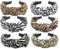 Lot de 6 Bandeaux imprimés, extensibles - Serre-tête torsadé large - Vintage - Accessoires pour cheveux mignons pour femme - Léopard (ArchZebra6)