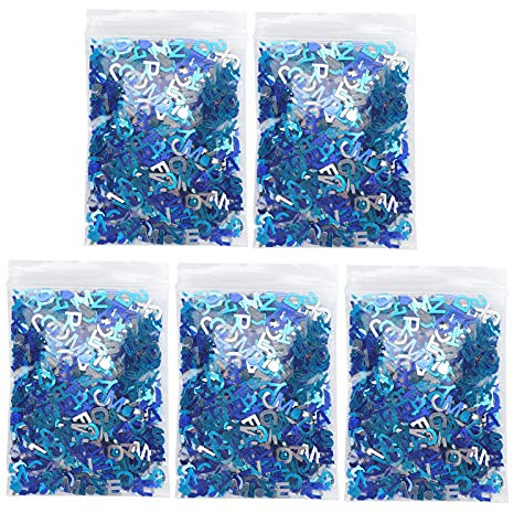 Alphabet Konfetti, Sortierte Glitter Buchstaben Digitale Pailletten Metallfolie für Hochzeit Dusche Party Festival Geburtstag Taufe Tischdekoration, 8mm (Brief)