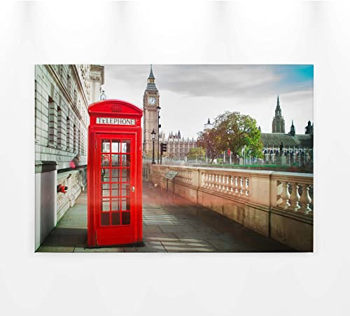 BRICOFLOR Leinwand - Tapeten englischer Stil Tapete englisch | Tapete in Beige/Crème, Grau, Grün, Rot DD120330 Ideal für Büro | Größe : 0,9 x 0,6 m