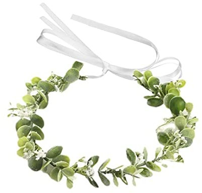 SIOPPKIK 1Pcs Blumenkranz Haare Haar Blumenkranz Künstliche Blumen Krone Braut Kopfstück Greenery Krone Haarreif Blumen für Hochzeit Zeremonie Party Festival
