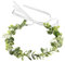 SIOPPKIK 1Pcs Blumenkranz Haare Haar Blumenkranz Künstliche Blumen Krone Braut Kopfstück Greenery Krone Haarreif Blumen für Hochzeit Zeremonie Party Festival