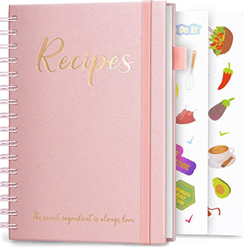 JUBTIC Libro de recetas para escribir en tus propias recetas, libro de