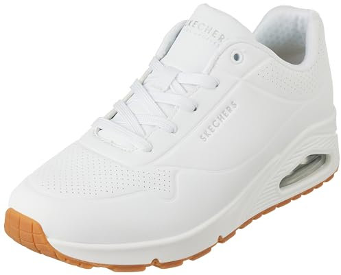 Skechers Womens Uno - Stand On Air Sneaker, White Wht, 6.5 UK