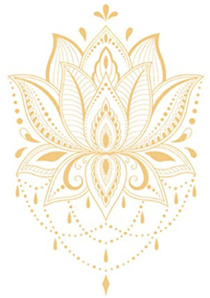 Lotus Autocollant mural en forme de fleur – Papier peint imperméable pour studio de yoga
