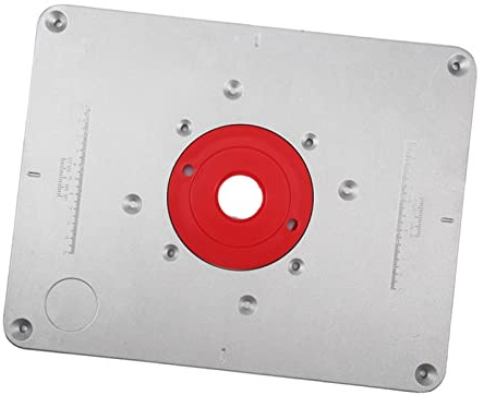 Frästisch Einlegeplatte, 300 mm x 235 mm x 9,5 mm DIY Aluminium Fräser Einlegeplatte Holzbearbeitungs Frästisch Montageplatte für Holztrimmer Fräser
