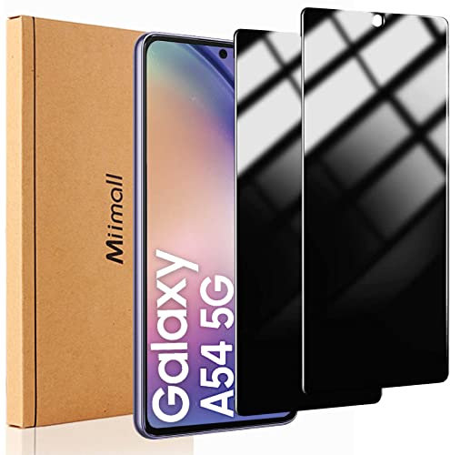 Miimall 2 Stück Schutzfolie Kompatibel mit Samsung Galaxy A54 5G Sichtschutz Schutzfolie, 9H Gehärtetes Glas Blickschutzfolie Anti-spy Privacy Folie für Samsung Galaxy A54 5G 2023
