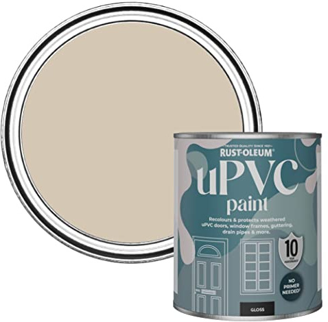 Rust-Oleum Beige uPVC Door and Window Paint In Gloss Finish - Butterscotch 750ml