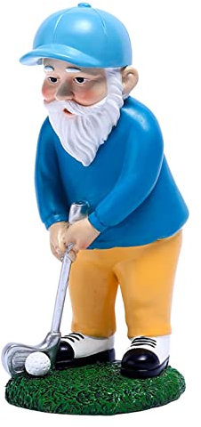 Golf Gnomes Statues | Outdoor Golf Playing Garden Statue - Resin Funny Garden Welcome Figurines for Outdoor Patio, Lawn, Yard Art Winter Golf Garden