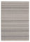 In- & Outdoor Teppich Silber Streifenmuster 80 x 150 cm – Kurzflorteppich, wetterfest & rutschfest – UV-beständig & pflegeleicht für Balkon, Terrasse & Küche