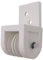 MICEL - 92579 - Polea frontal para pérgola, Para retorno con doble cuerda de 8 mm, Color blanco, 43 x 42 x 78 mm
