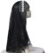 BPURB Damen Nonne Cosplay Kopfbedeckung Zubehör Halloween Kostüm Nonne Hut für Karneval Party Rolle Paly (Schwarz-5)