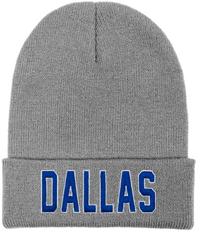 American Football Klassische Beanie Strickmütze für Männer Frauen Bekleidung Weiche Winter Skull Caps Dicke Hüte Skifahren Beanies, Dallas, Einheitsgröße