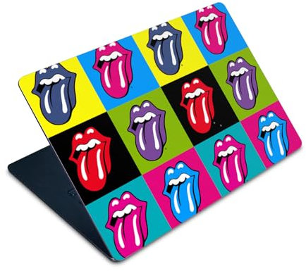 Head Case Designs Offizielle The Rolling Stones Pop Art Zunge Logo Kunst Vinyl Haut Aufkleber Abziehbild Abdeckung kompatibel mit Apple MacBook Air 15 M2 2023