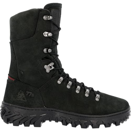 ROCKY Code Red Wildlands 77 Fire Boot, Black, Size 9.5(M)