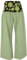GURU SHOP Weite Marlenehose, Wellnesshose, Yogahose, Boho Hose mit Breitem Bund - Grün/Lemon, Damen, Baumwolle, Size:M