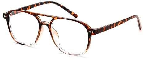 FEISEDY Retro 70er Jahre Blaulichtfilter Brille Damen Herren Computerbrille PC Gaming Brillen B0141