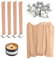 60 Stück Holzdocht für Kerzen mit 30 Eisenständern, 13x130mm Kerzendochte für Kerzen Holz, Kerzendocht für Kerzenherstellung, Dochte für Kerzen Perfekt für DIY Kerzenprojekte Wohnkultur Geschenke
