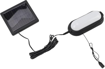 Luces Solares para Interiores, Interruptor de Cable de Tracción a Prueba de Agua, Luz Solar para Cobertizo, Luces Solares para Sombrilla con Control Remoto, Luz Blanca para