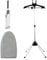 MaxAwe Foldable Clothes Drying Rack with Handheld Ironing Board and Gloves, Four-arm Retractable Steamer Hanger, Drying Hanger Can be Adjusted as Needed, Up to 160cm, Standing Hanging Rack for indoor