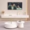 Meuble TV Suspendu, Meuble de Rangement sous TV en Bois, Meuble de Divertissement Moderne avec 3/4 rangements, étagère Console de Divertissement(140cm)