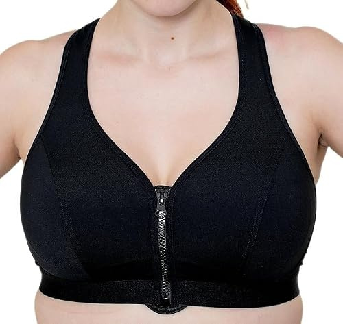 Vitality Care Sports Bras for Women 34-46 B-J, Front Fastening Non Wired | Breathable mesh back panel, padded adjustable straps, machine washable