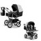 Elcar 2-in-1 Zwillingskinderwagen City Twin inkl. Sportsitze - 15 Teile - Schwarz