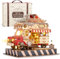 FUNPOLA 3D Holzpuzzle Reise Truck Modell - DIY Miniatur Abenteuer LKW-Bausatz mit LED-Leuchten - kreatives Geschenk für Kinder und Erwachsene (Reiseauto)