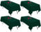 Lumaycens 4 Pack Green Tablecloth 60x102 Inch Rectangle Green Polyester Farbic Tablecloths For 6 Foot Table Washable Dark Green Table Cloth Rectangular for Wedding Party