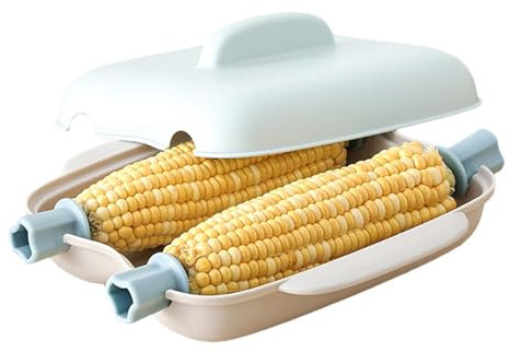 Olla de microondas para mazorcas de maíz,Cocedor de microondas para mazorcas de maíz - Pequeño hornillo portátil para mazorcas de maíz,Vaporera para verduras y pescado con tapa y mango,