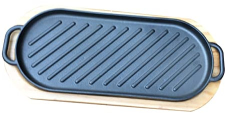 Milisten Iron Plate Steak Teppanyaki Non-Stick Frying Pan Steak Plate Set for Home