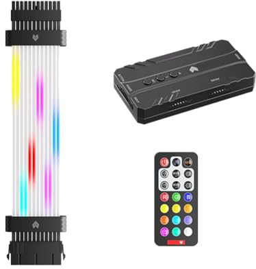 Kznifmk Stromkabel für Motherboard, 24-polig, 5 V, Argb, RGB-Kabel, PSU REB, für Mainboard-Anschluss