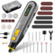 Enventor 4V Mini Multifunktionswerkzeug Akku, Rotationswerkzeug-Set, 5 Variable Geschwindigkeiten, 5000-25000 RPM, 104-tlg Zubehör zum Schnitzen, Schleifen, Polieren, Schneiden, Bohren