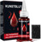 Sangre Falsa Halloween Fake Blood - 10ml Sangre Falsa Lavable Maquillaje Halloween y 1 Esponja, Sangre Falsa para Ropa, Zombi, Vampiro, Cosplay, Maquillaje de Teatro