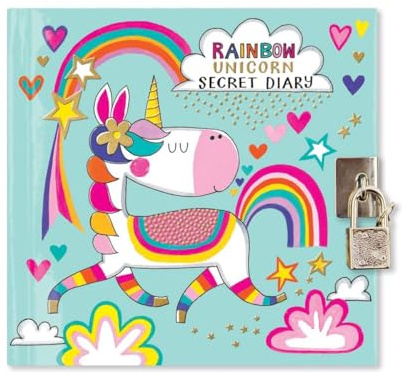 Rachel Ellen Rainbow Unicorn Secret Lockable Diary for Children