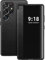 Hülle für Samsung Galaxy S23 Ultra Handyhülle S View S23 Ultra Flip Case Stoßfest Kratzfest Tasche Flip Schutzhülle für Samsung S23 Ultra, Durchscheinend View Silikon Bumper Handyhülle (Schwarz)