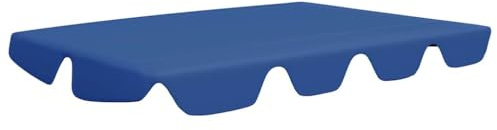 Ersatzdach für Hollywoodschaukel Blau 150/130x105/70 cm - Pavillon-Rahmen, 100% Polyester mit PVC-Beschichtung, wetterfest & langlebig, ideal für Garten & Terrasse