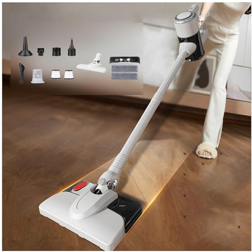 MeLtor Aspira E Lava Pavimenti Casa 5 in 1 Portatile, 400ml Serbatoio, Scopa Elettrica Lava E Aspira Leggero E Senza Fili Lava E Asciuga Pavimenti per Pavimenti, Tappeti, Capelli di Animali,White