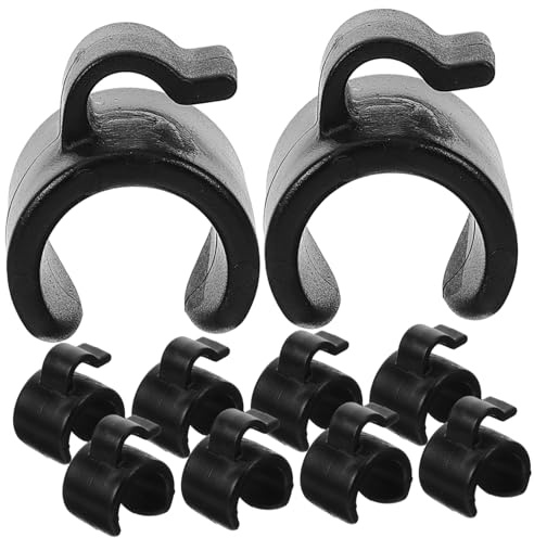 Kisangel 20pcs Plastic Cable Holder Clips for Poles Versatile Mic Cable Clamp for Live Streaming Phone Stand Cord Organizer Easy Installation Portable