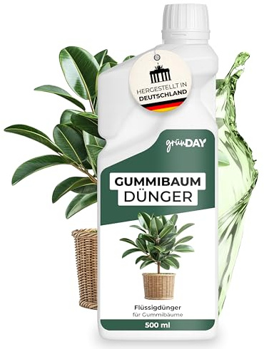 Gummibaum-Dünger 500 ml – Flüssiger mineralischer NPK 12-4-6 Dünger mit Spurennährstoffen für Ficus elastica – Für kräftige Blattentwicklung & gleichmäßigen Wuchs – Konzentrat für ca. 100 L Gießwasser