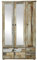 Stella Trading Bonanza Vintage Garderobenschrank in Driftwood Optik - Retro Flurgarderoben Schrank mit zwei Spiegeltüren - 108 x 188 x 40 cm (B/H/T)