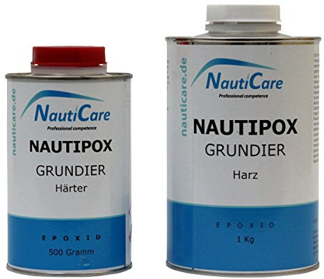 NautiCare Epoxid Grundierharz | 1,5 kg | Epoxy Primer Set mit Harz und Härter - NautiPox 2K Grundierung