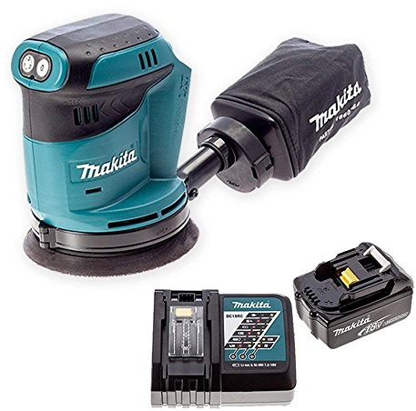 Makita DBO180Z 18V Li-ion Random Orbit Sander Body + 1 x 3Ah Battery & Charger