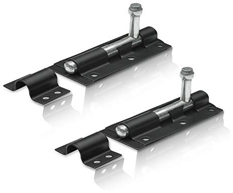 XFORT® 2 Pack Heavy Duty Tower Bolt Black 150mm (6), Door Lock Bolt, Strong Black Coated Door Barrel Bolt, Durable Slide Bolt for Increasing Security on Garden Gates & Shed Doors.