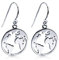 VIASOUL® Ohrringe Weltkarte I Welt Ohrring aus 925er Silber I Mit 585er Gold überzogen I Die Original Weltkugel Ohrringe (Silber)